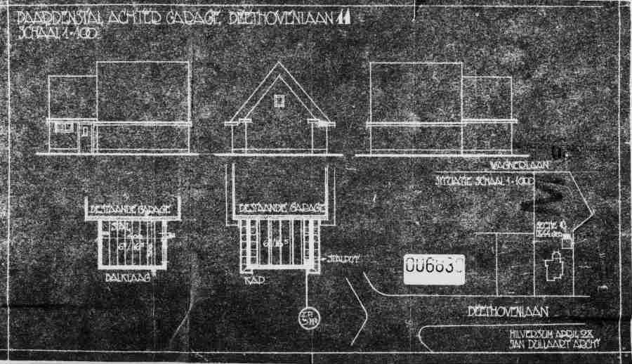 Beethovenlaan+nr+11+1928+J.+Dullaart+bouwen+van+een+paardenstal+achter+de+garage